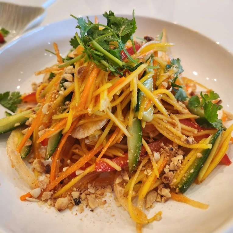 Papaya salad with beef jerky in Calgary, AB